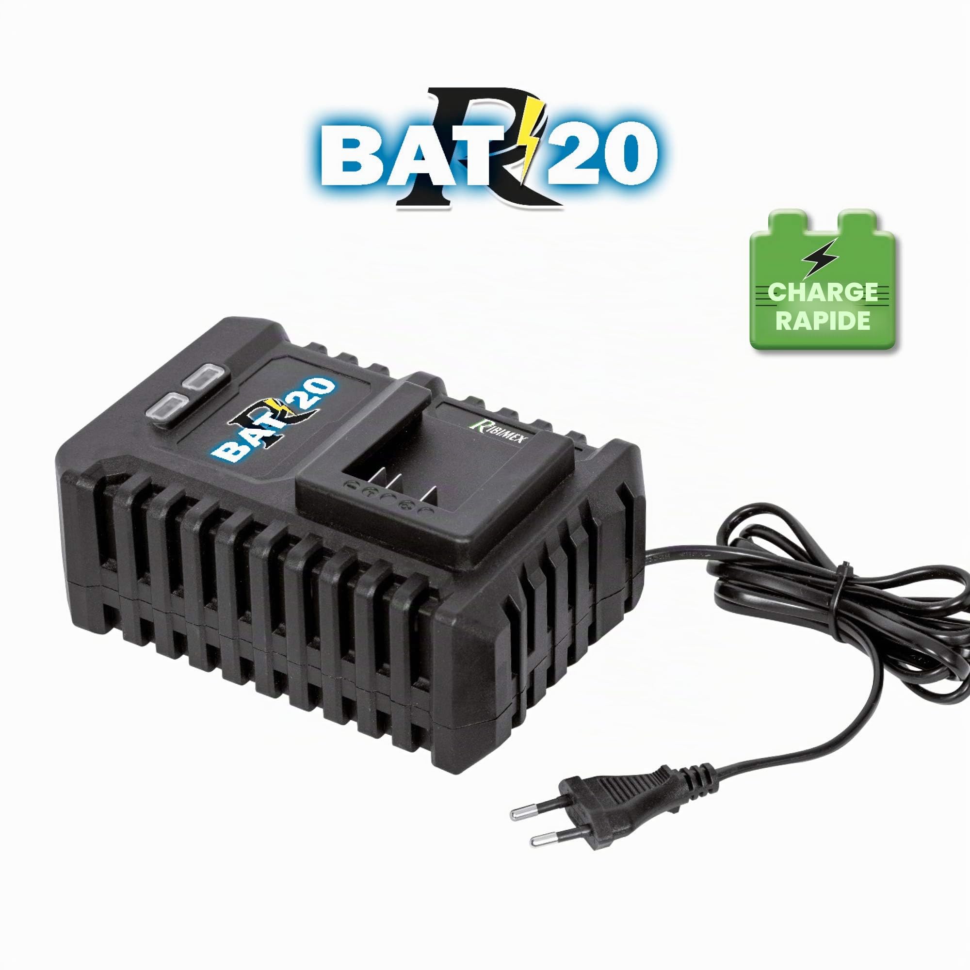 Ribimex PRBAT20/CHURA Chargeur Ultra Rapide pour Batteries RBAT20