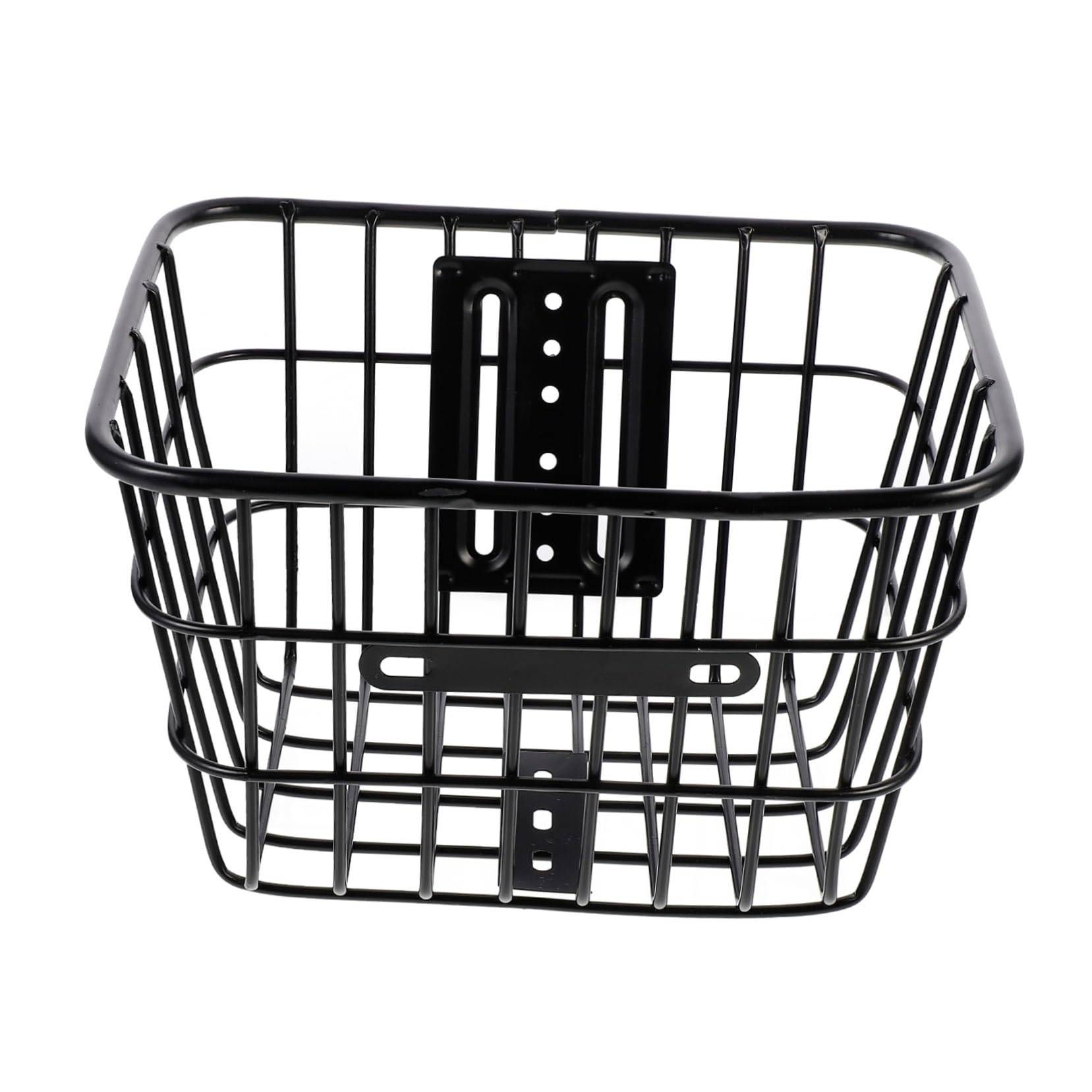 KOMBIUDA Durable Iron Folding Bike Storage Basket Easy Attach Front Handlebar Hanging Basket Large Capacity Net Container for Cycling Accessories for Rides