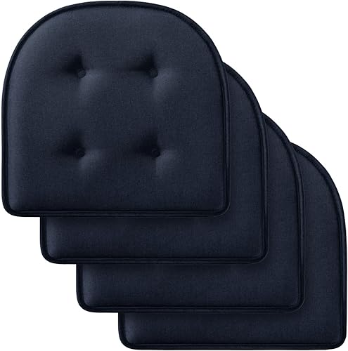 Miniatura 2 de downluxe Cojines de espuma viscoelástica para sillas de comedor, almohadillas antideslizantes para sillas de cocina y sillas de oficina, en forma de