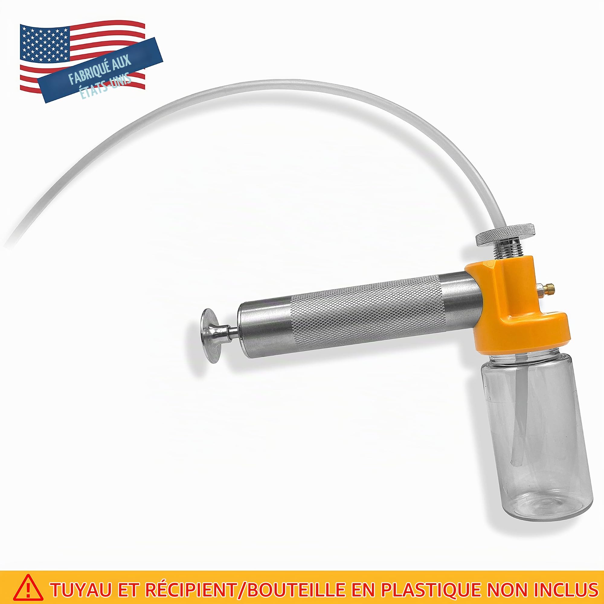 TKM Tools Pompe d'échantillonnage d'huile – Pompe d'échantillonnage d'analyse d'huile avec soupape de décharge sous vide – Fonctionne avec des tuyaux de 0,6 cm et 0,6 cm – Fabriquée aux États-Unis