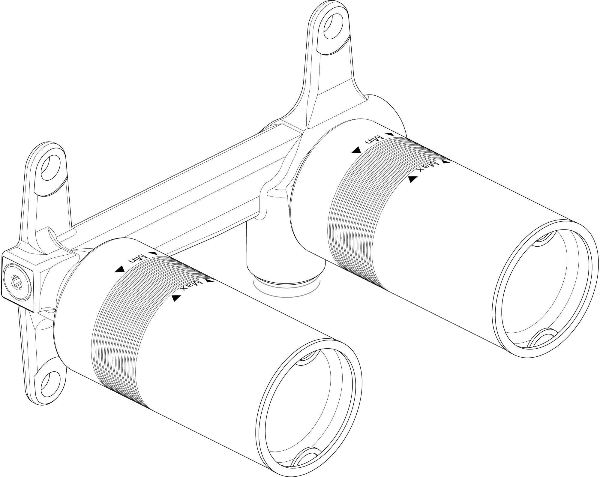 Ideal Standard - Multi Suite, Corpo ad incasso per installazioni miscelatori a parete, Neutro