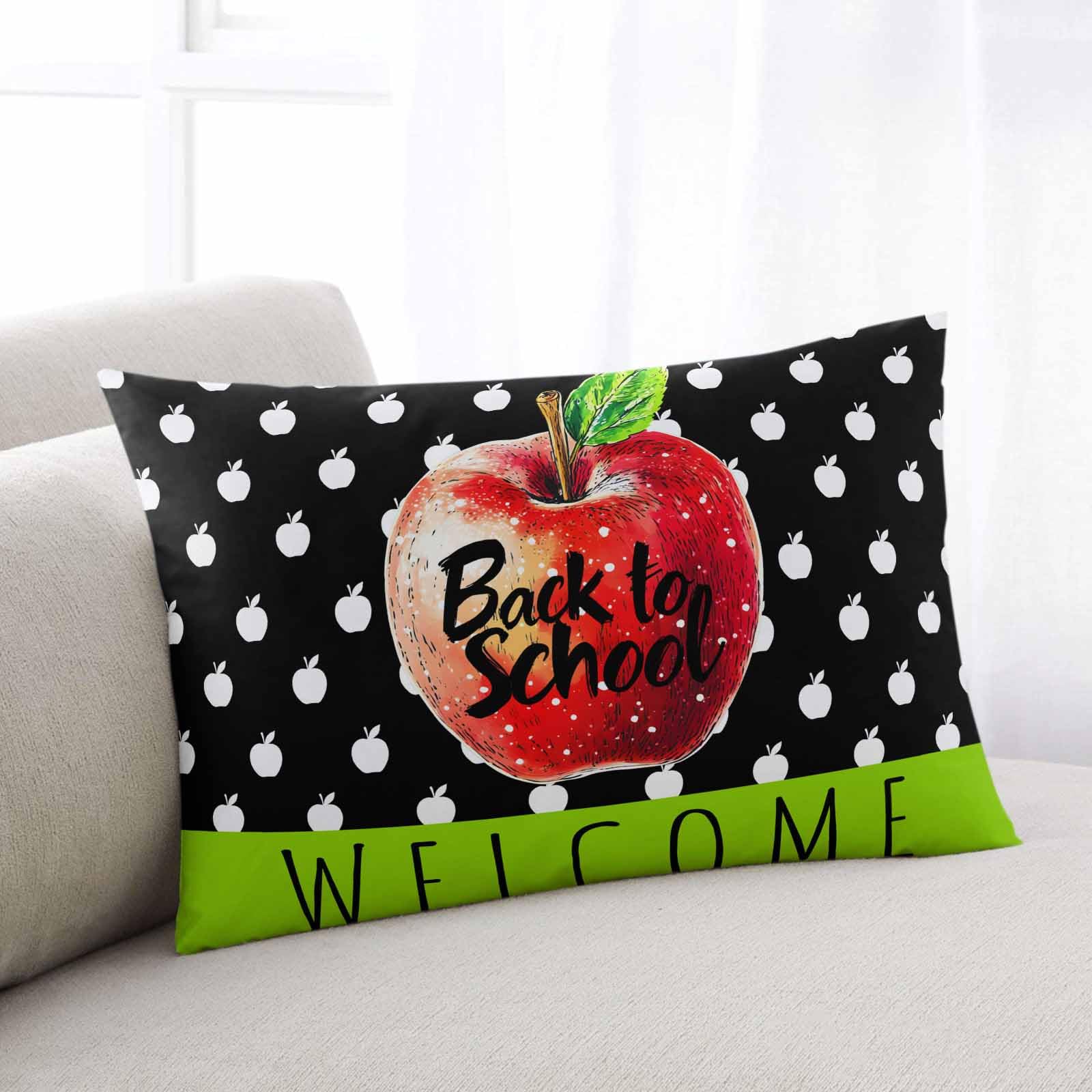 Pillowcase 20x26 Inch - Standard Childlike Back-to-School Season Soft Brushed Microfiber Pillow Covers with Hidden Zipper Closure Bed Pillow Shams for Bedroom Sofa Car, 1pcs