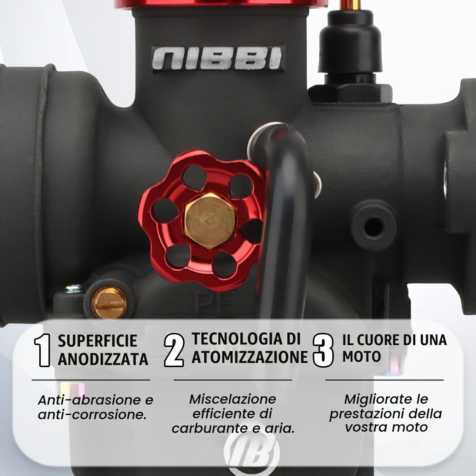 NIBBI Carburatore PE26MM Adatto 150cc-200cc Flangia Motore Moto Con Jets Carb Per Yamaha Kawasaki Suzuki Apollo Dirt Bike Mini Bike