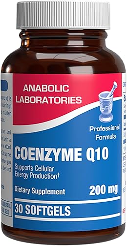 Cápsulas blandas CoQ10 de alta absorción de 200 mg – Fórmula clínica Coenzima Q10 200mg para piel corazón energía antioxidante y apoyo cerebral –