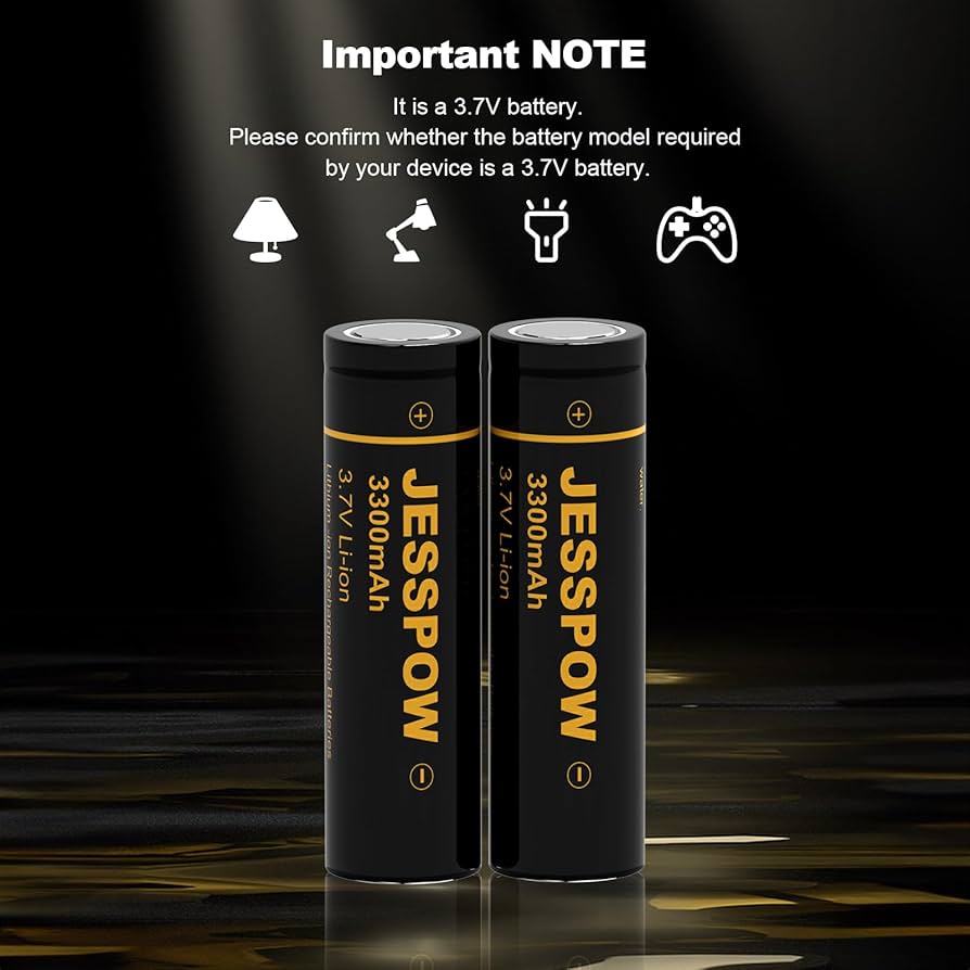 morning town様 Amazon.com: JESSPOW 18650 Rechargeable Battery 3.7V 3300mAh