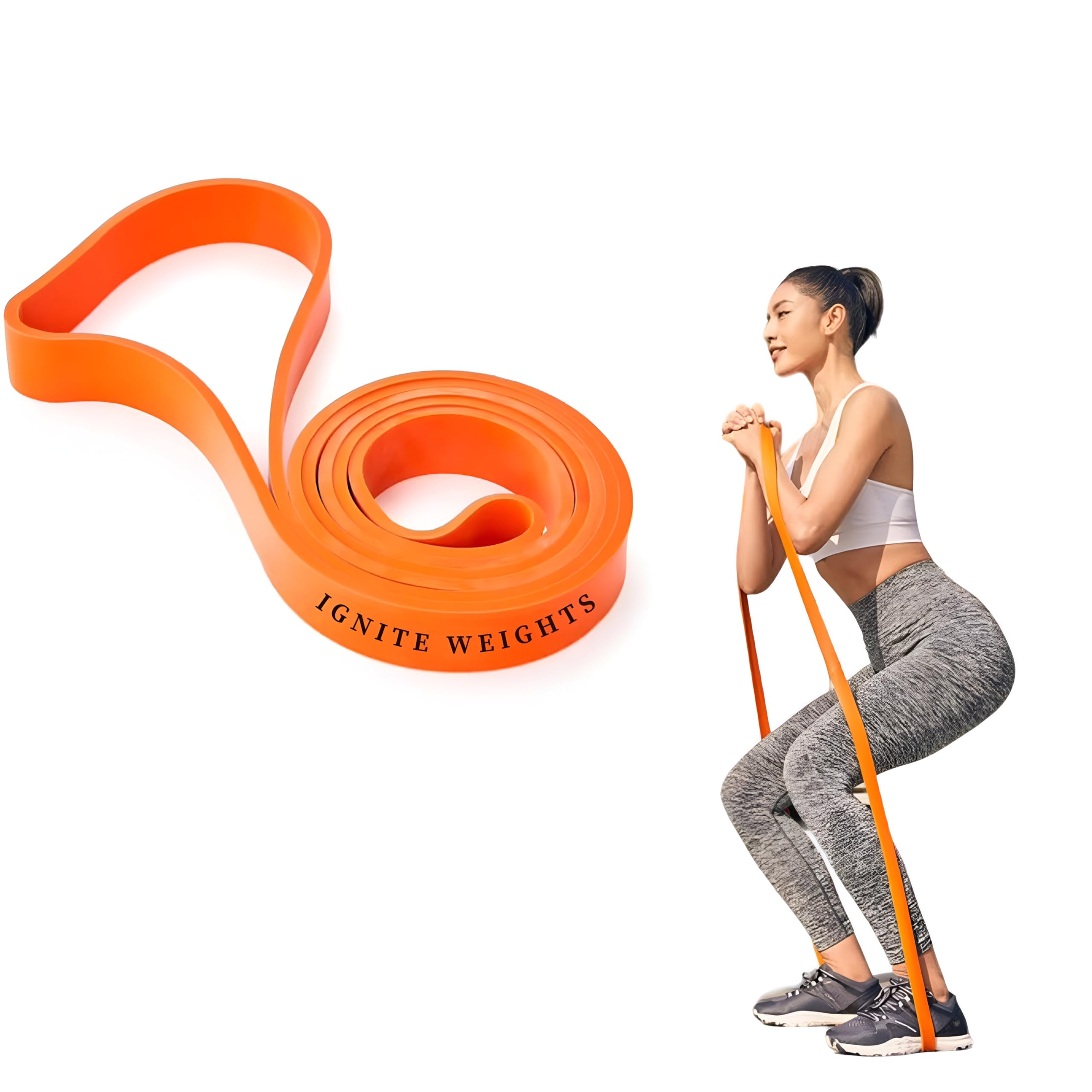 IGINITE Weights Heavy Duty Resistance Band Gym/Home for Workout, Exercise, Stretching, Pull Up, Training, Fitness Orange- Men & Women (B0CQM8N482) Amazon Price History, Amazon Price Tracker