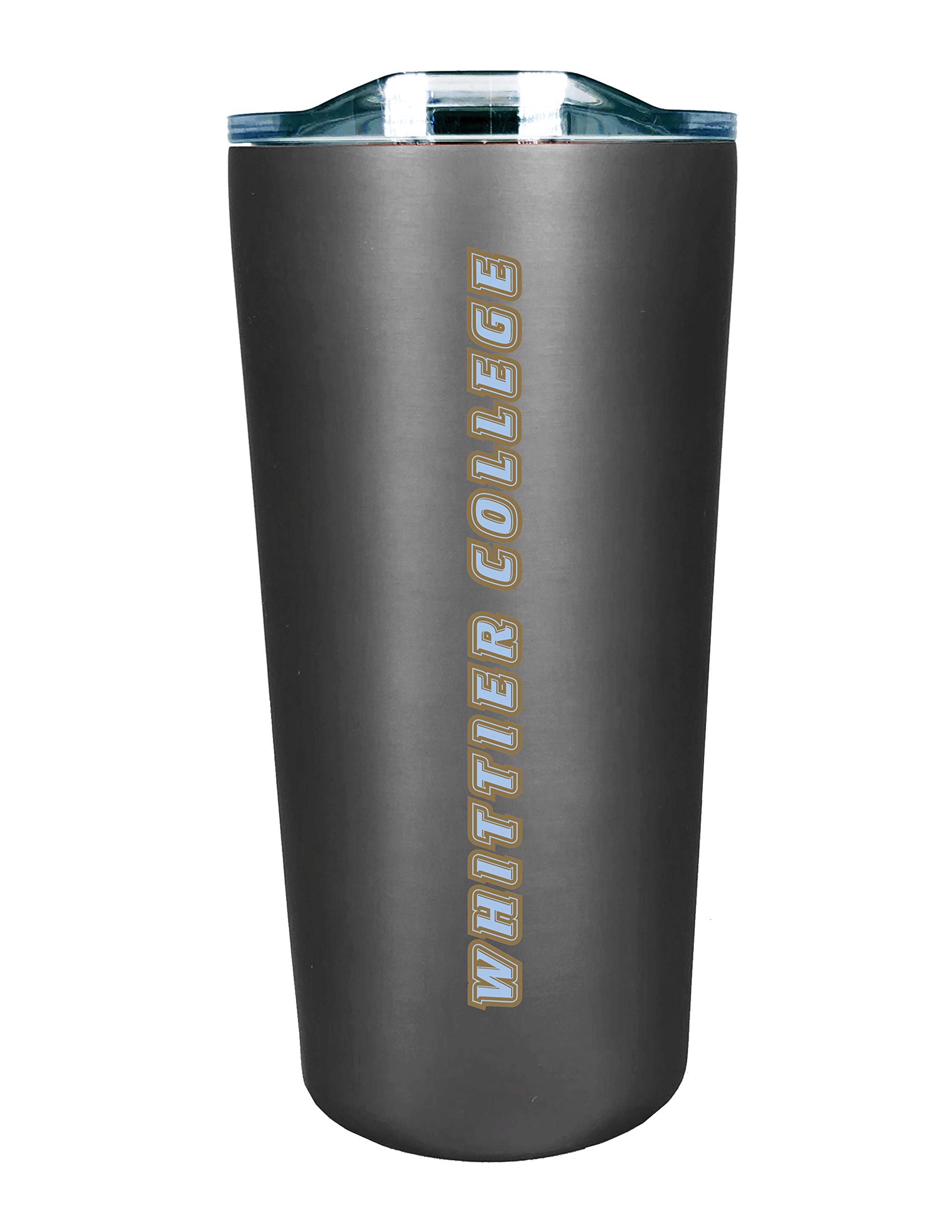 The Fanatic Group Personalized Whittier College Double Walled Soft Touch Tumbler, Design-1 - Silver