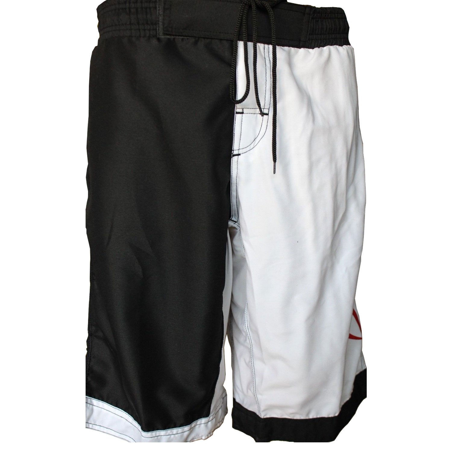 MMA Shorts Grappling UFC Cage Fight Kick Boxing Mens Muay Thai Trunks Training White Black New (Small)