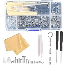 500 PCS Eyeglass Repair Tool Set, Glasses Repair Kit with Screws, Screwdrivers, Tweezers, Nose Pads - Durable and Versatile Eyeglass Repair Kit for Sunglasses and Reading Glasses, Compact Storage Case