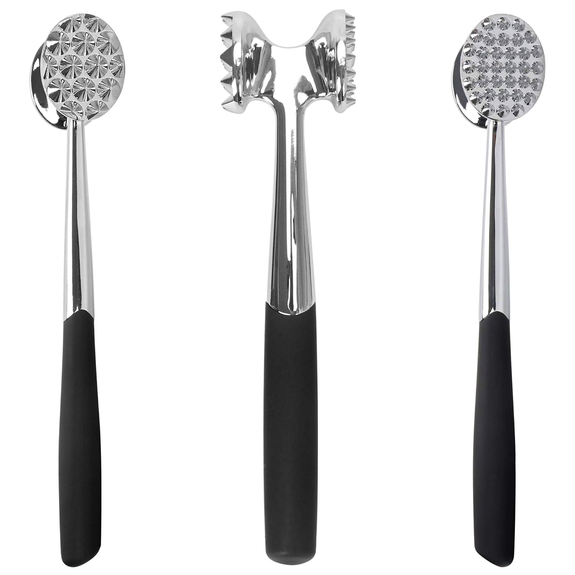 VersaMarts Double-Sided Stainless Steel Meat Tenderizer Hammer, Heavy-Duty Meat Mallet for Steak, Poultry, and Pork