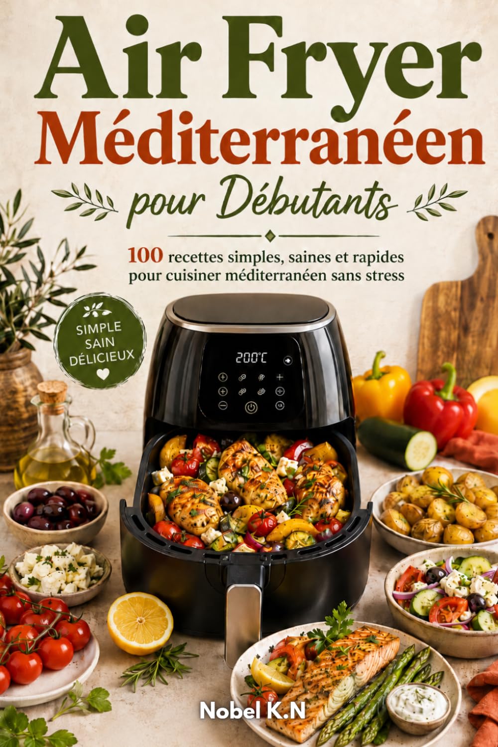 Air Fryer Méditerranéen pour Débutants: 100 recettes simples, saines et rapides pour cuisiner méditerranéen sans stress