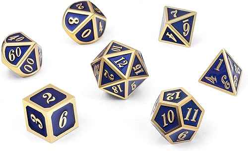 Miniatura 136 de DNDND - Juego de dados de metal para D&D, 7 dados DND verdes con caja de metal para juegos de rol como Dungeons and Dragons y juegos de mesa verde