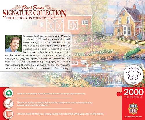 Miniatura 3 de MasterPieces Rompecabezas de 2000 piezas para adultos familiares o niños reflexiones sobre la vida rural 39 x 27 pulgadas
