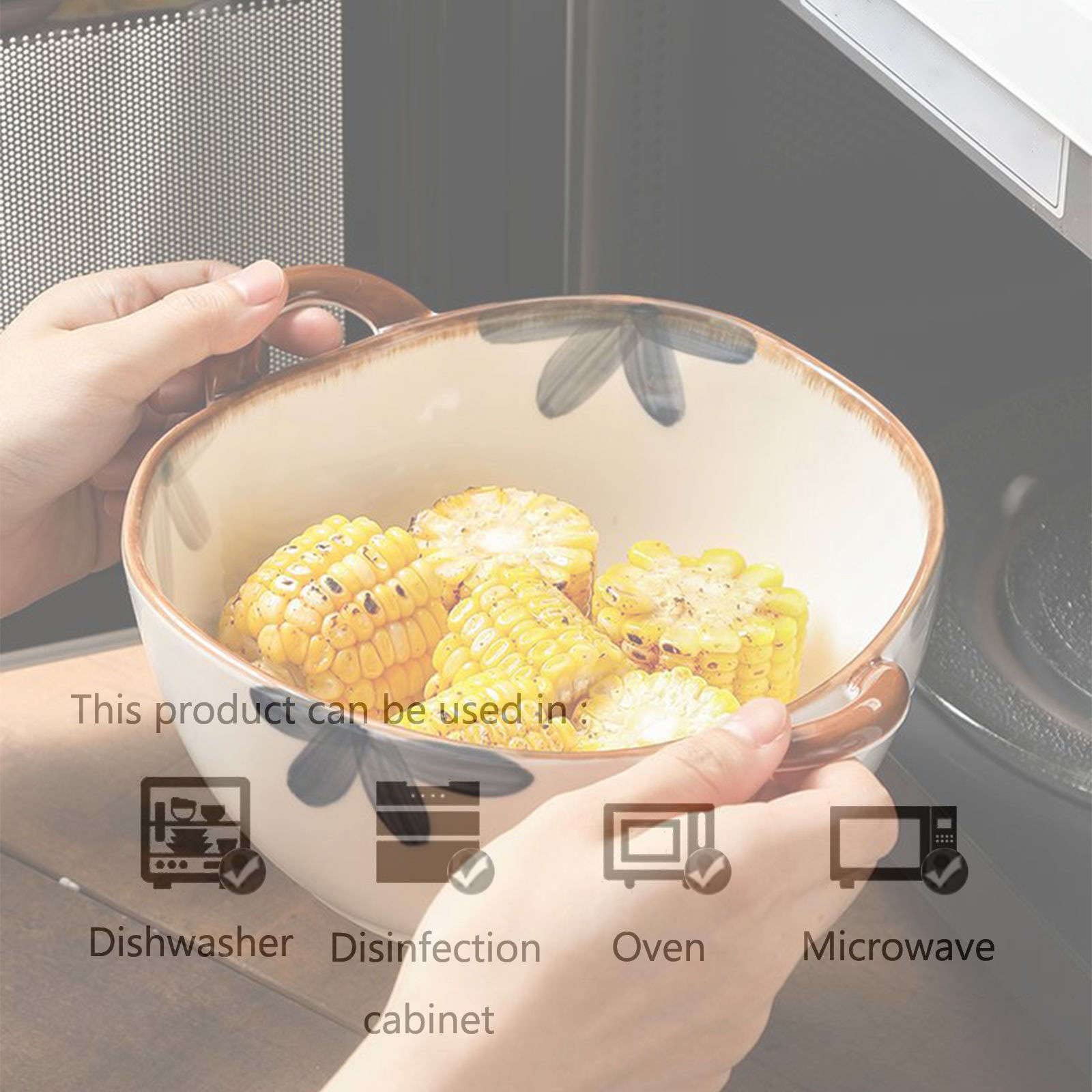 Zestaw ceramicznych misek do zupy i sałatki, nadają się do kuchenki mikrofalowej, miski Udon i Ramen, duży, prostokątny design, do Pho, wszechstronne naczynia kuchenne, 22 x 18 x 8 cm