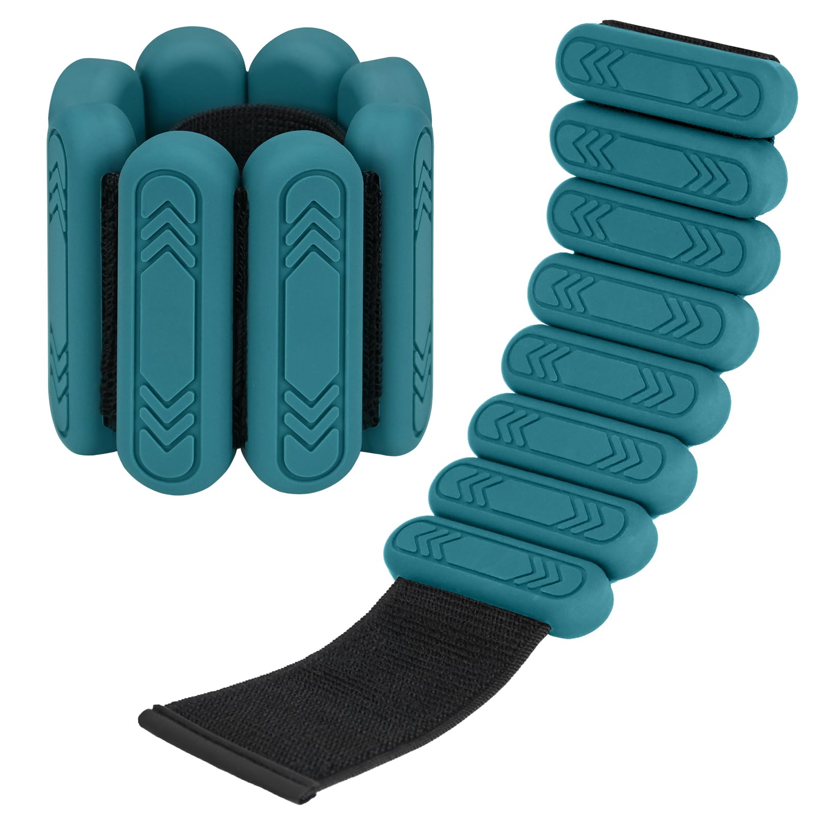 Smlper Wrist Ankle Weights,2 Pcs Adjustable Wrist Weights for Women Men Workouts,Fitness Weights for Running,Aerobics,Jogging,Walking,Yoga,Dance,Strength Training (Green, 1KG/2lb (1lb each))
