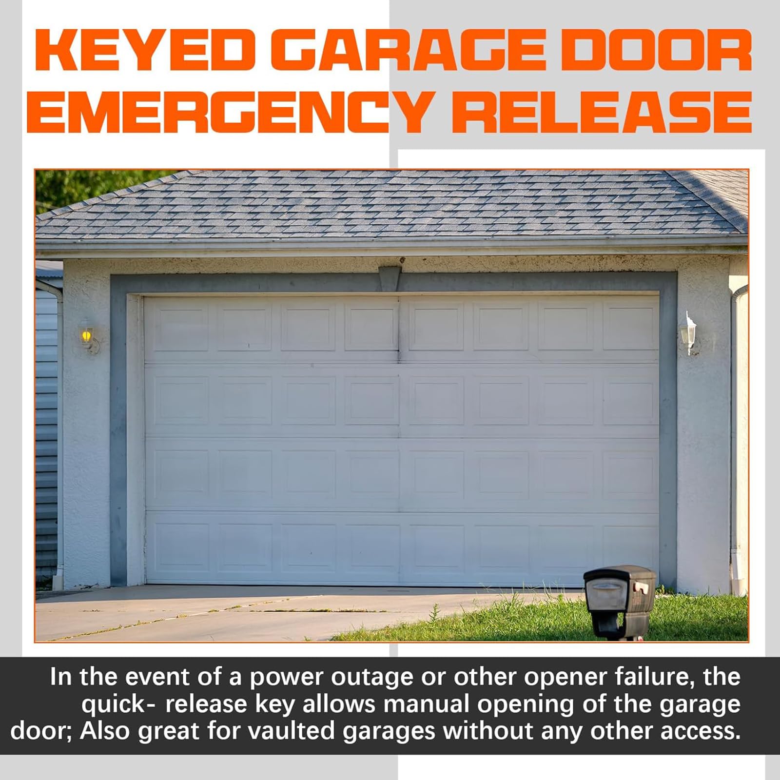 Serratura A Sblocco Manuale Per Porta Del Garage Emergenza Costruzione Universale In Acciaio Inossidabile Senza Foratura Richiesta Hardware Per Serratura Porta Compatibile Universale