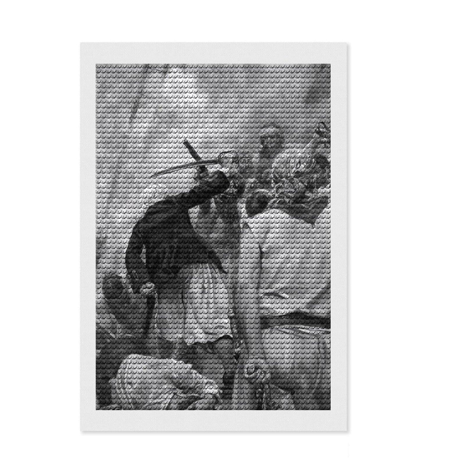Junmoney Blackbeards Last Fight Diamond Painting Set 8"x12", Relaxing DIY Hobby, Simple to Start, Aesthetic Room Decor, Gift Idea, Easy to Enjoy