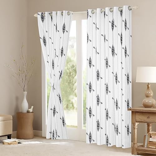 Miniatura 3 de Cortinas de lago para dormitorio, sala de estar para niños, decoración de casa de lago, 30% a 50% cortinas opacas (2 paneles, 38 x 45 pulgadas)