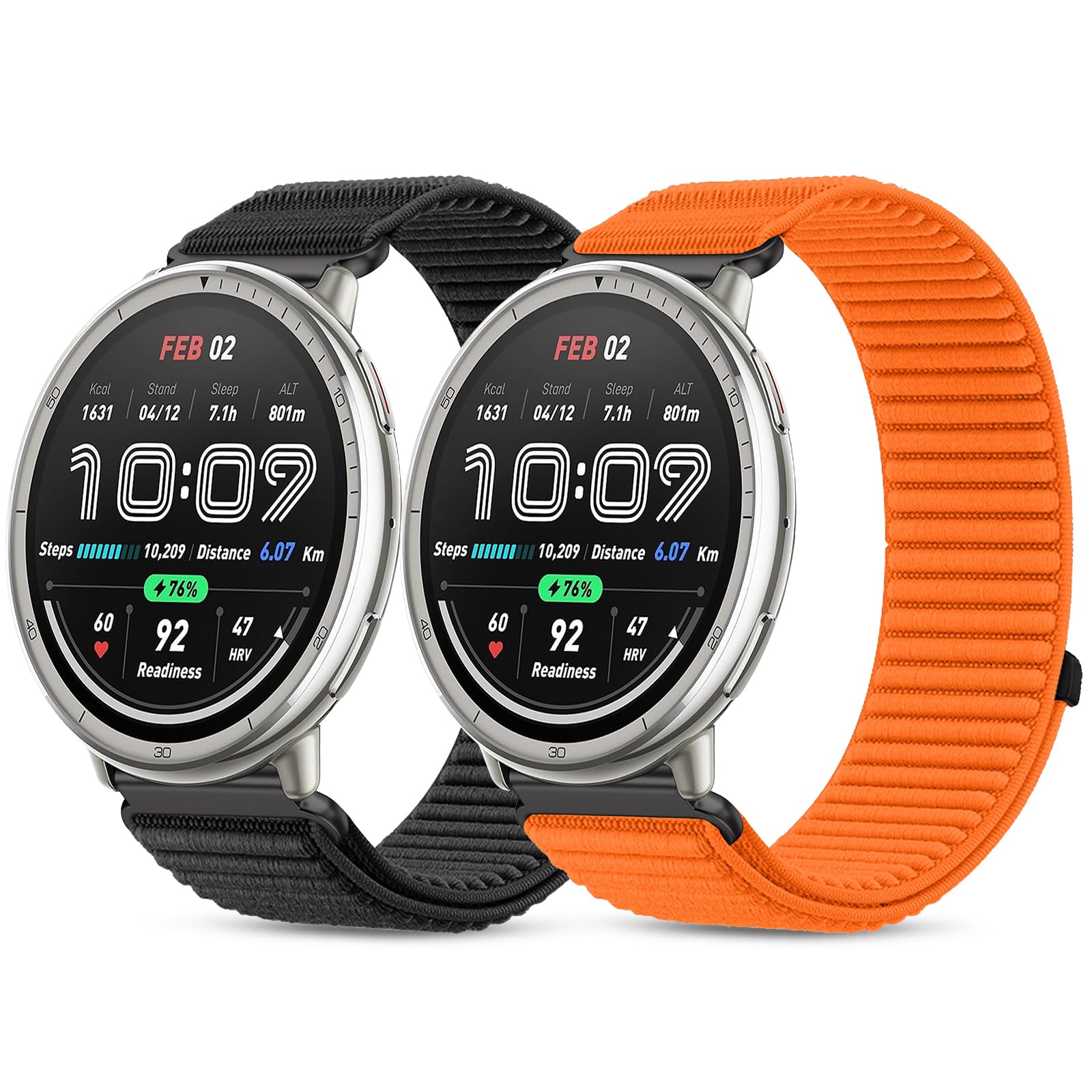 BDIG Correa de 20mm compatible con Amazfit Active 3 Premium/Active 2/GTS/GTS 2(2Mini)/GTS 3/GTS 4 Mini/Bip 3/3 Pro/S Lite/U Pro, Pulsera Deportiva de Nailon Elástico Suave para Garmin Vivoactive 6/5/3