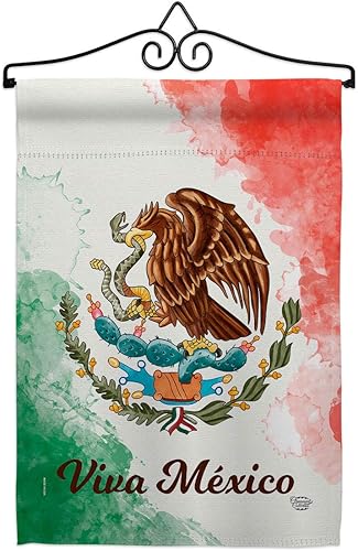 Viva Mexico Garden Flag Set Wall Hanger Regional Nationality Nation International World Country Particular Area Small Decorative Gift Yard House