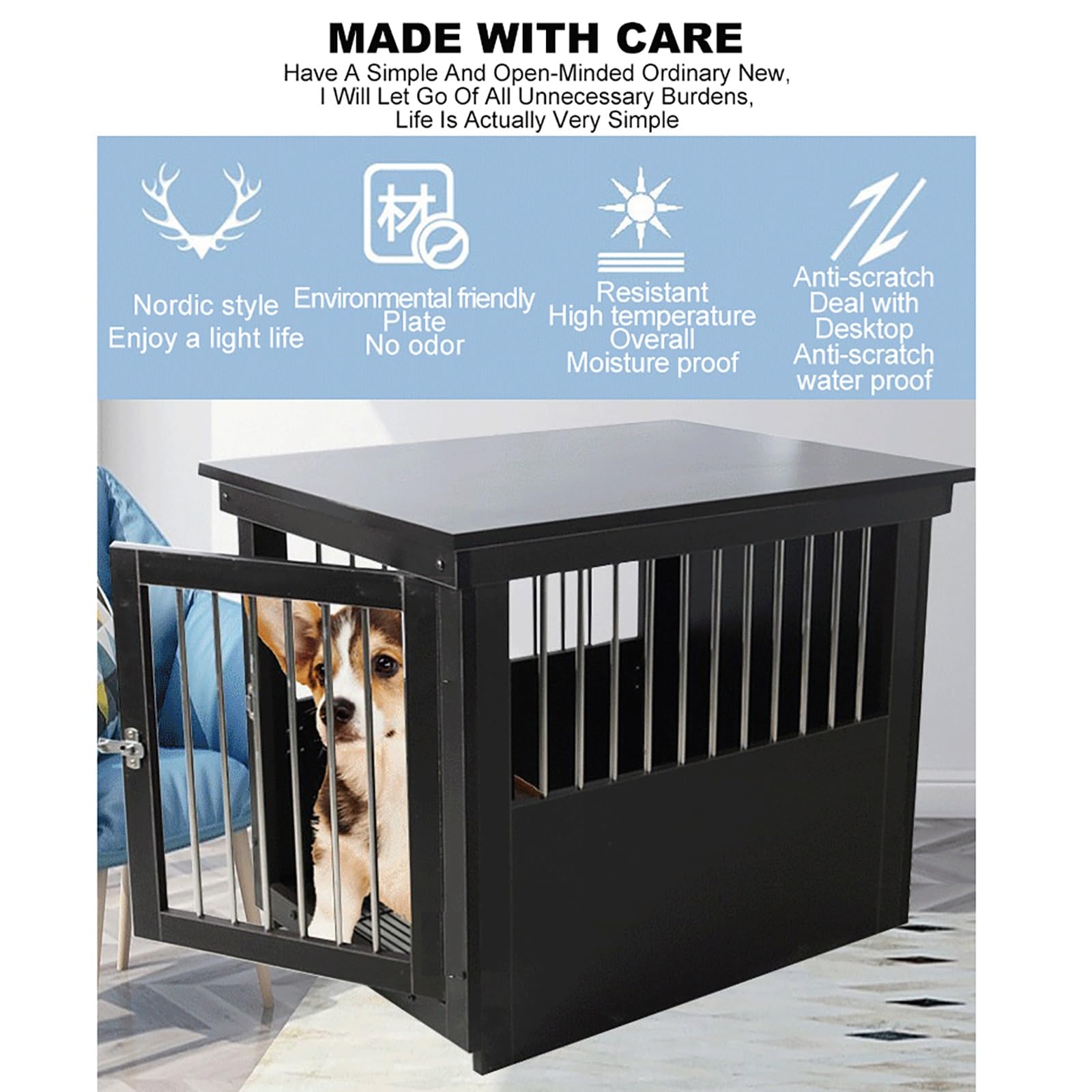 Amazon | 頑丈 ウッディサークル 犬小屋 柴犬 長方形 犬用ケージ 小型