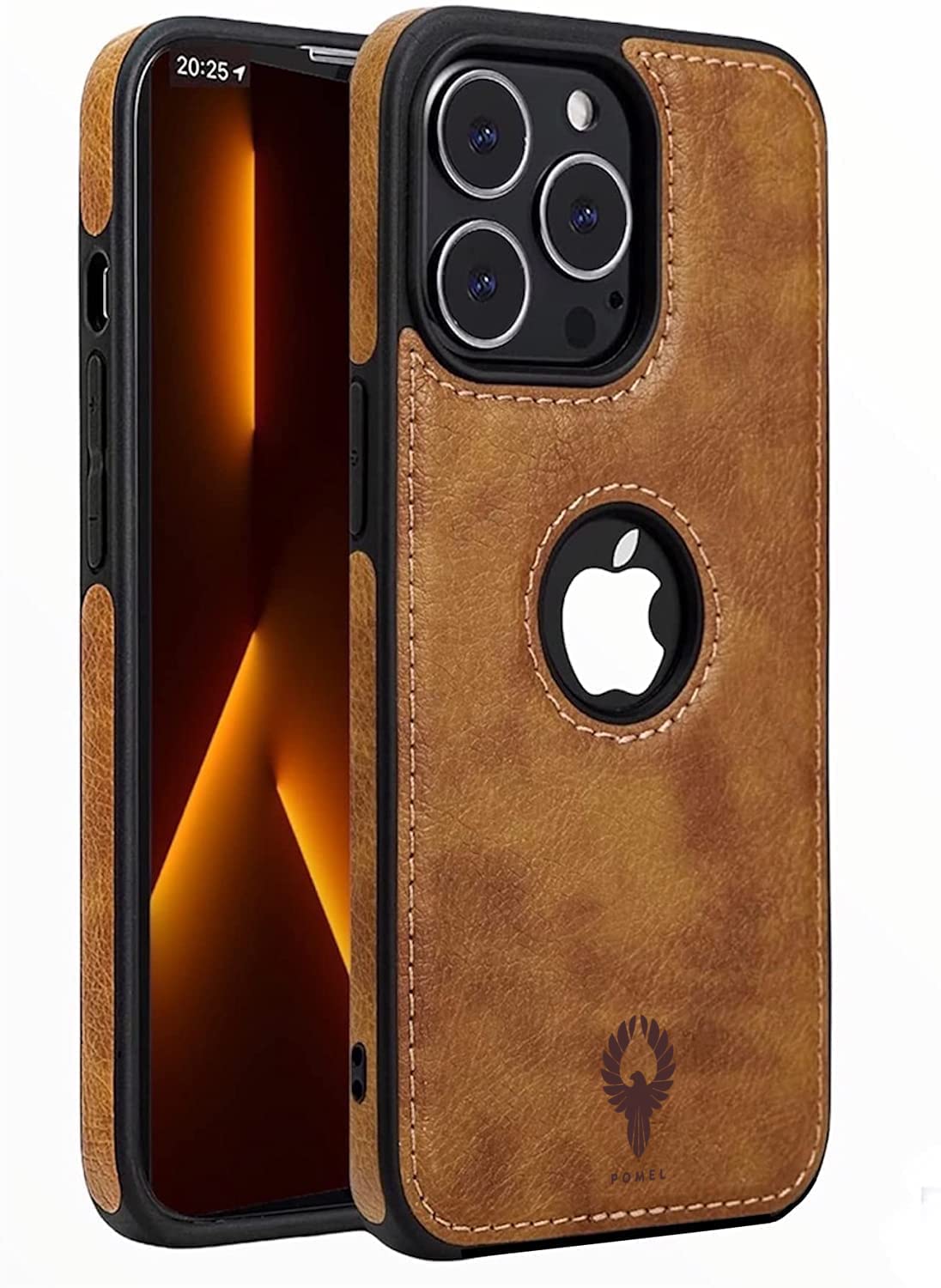 Pomel Luxury Case Compatible with iphone 13 Elegant Slim Sleek Soft TPU Durable Classy Women Men Case Anti Scratch Shock Proof Four Corner Protection (iPhone 13 Pro Max, Brown)