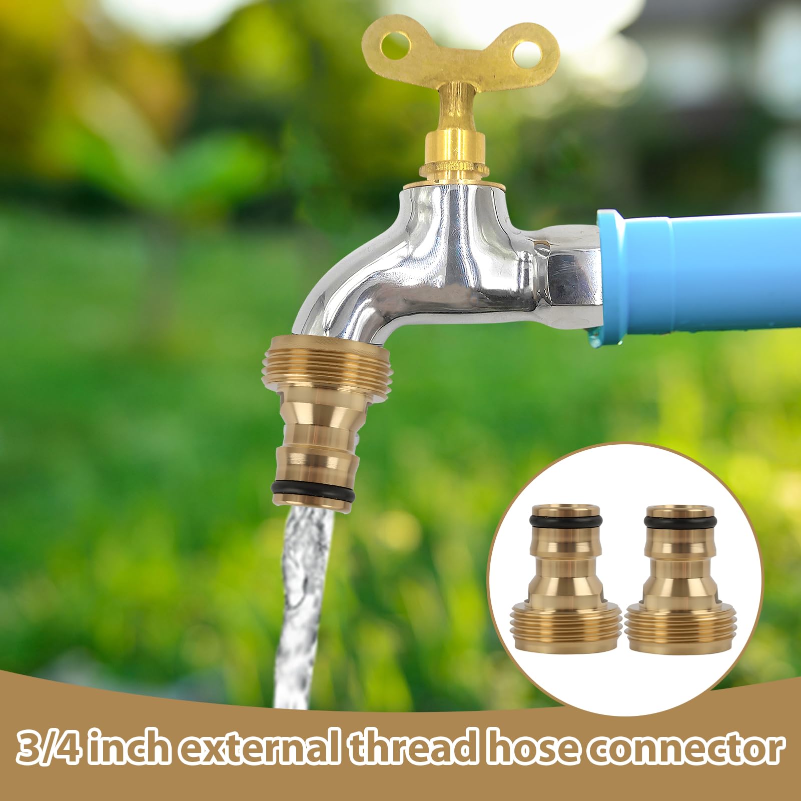 2 Adattatori Riduttori In Ottone Da 9/16 A 3/8 Per Tubi Gas E Acqua, Con Guarnizione, Compatti E Durevoli