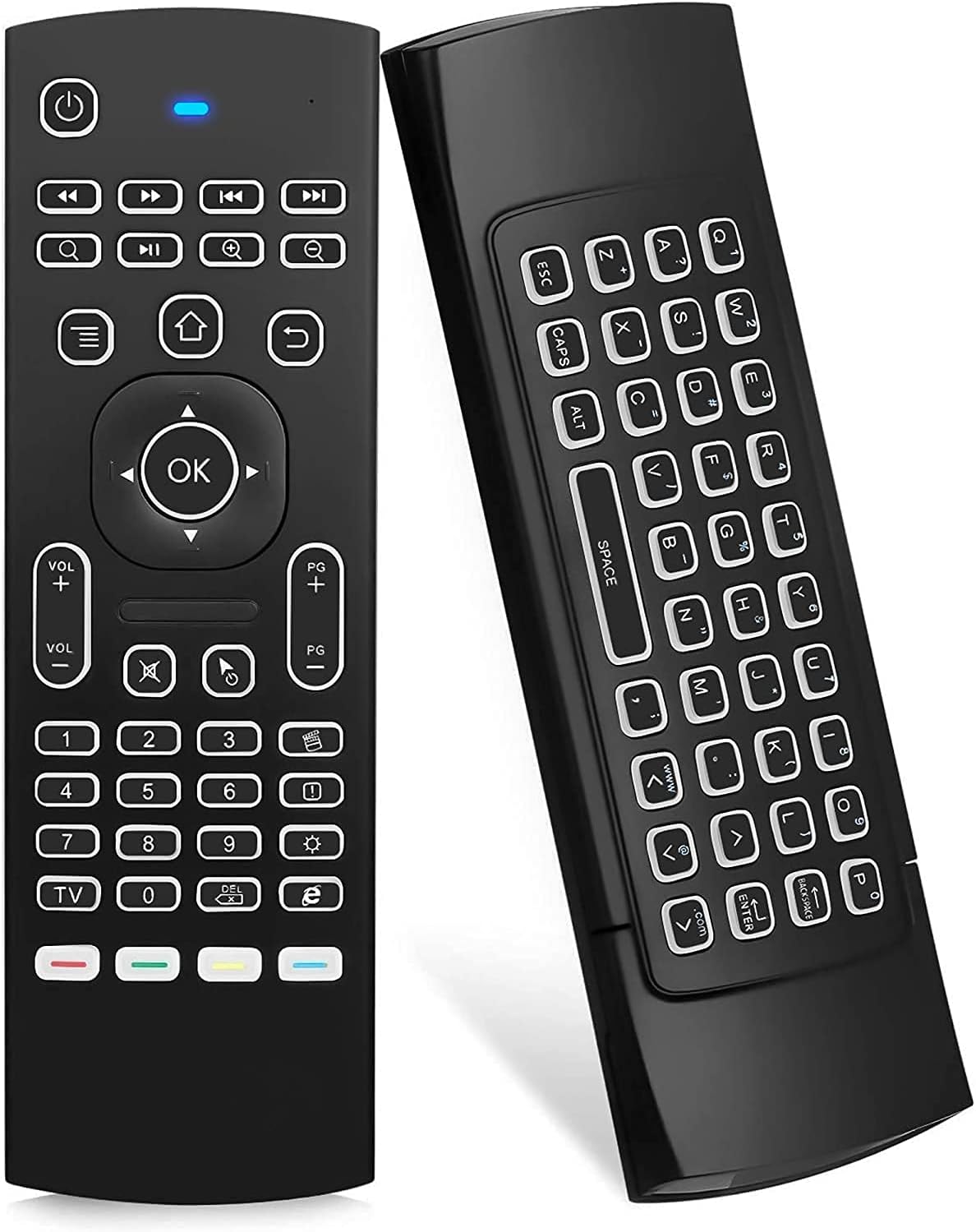 MX3 Pro Mini Keyboard Backlight Air Remote Mouse,Android TV Remote Control,IR Learning Mini Wireless Keyboard for Android TV Box.HTPC.IPTV.Pad.PS3/PS4 …