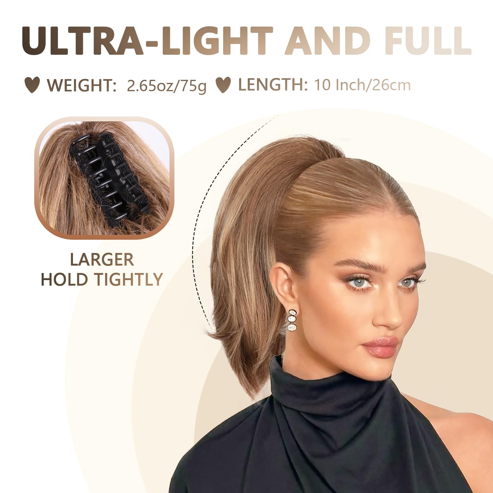 Amazon.com : 10 Inch Short Ponytail Extension - Clip in 