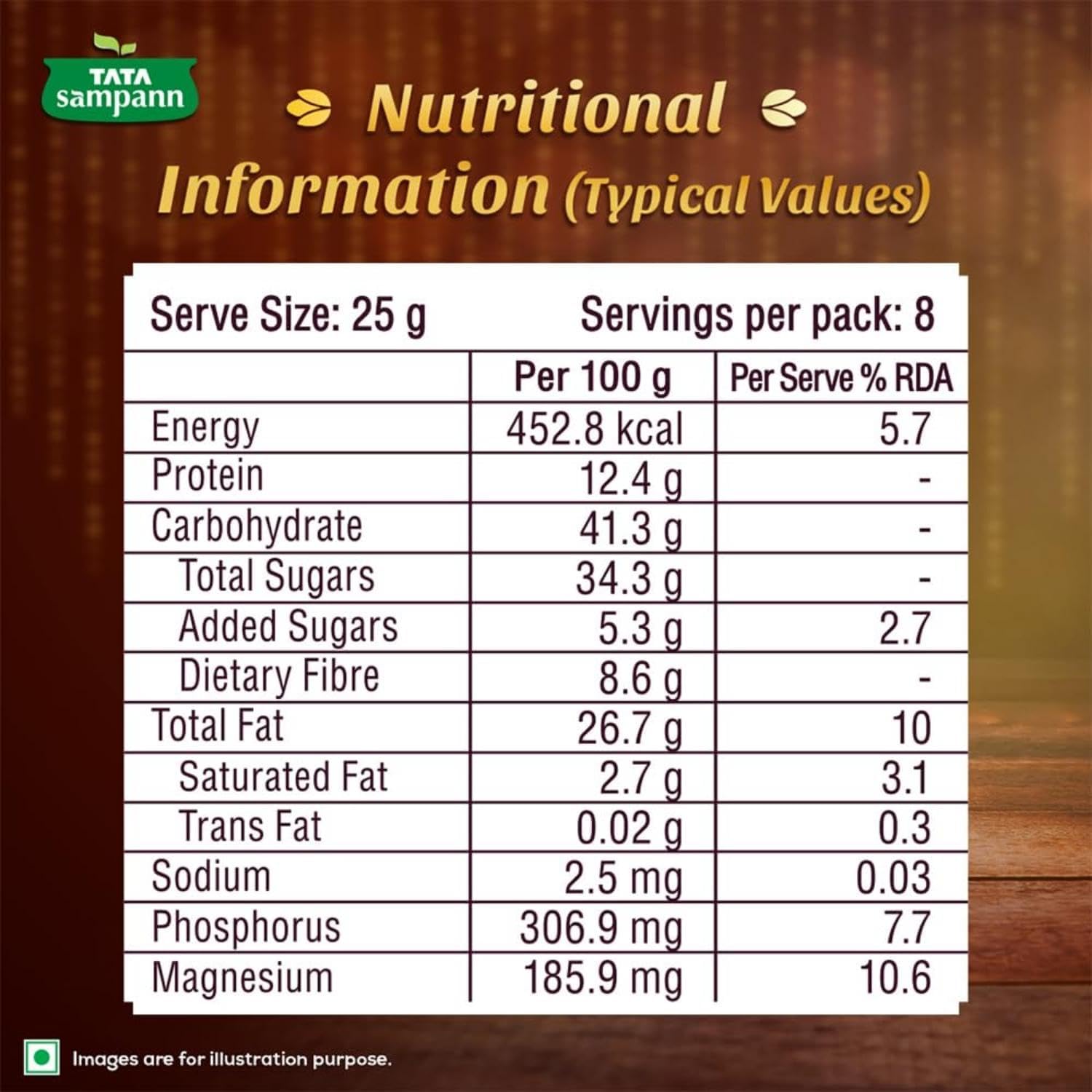 Tata Sampann Delight Dry Fruit & Seed Mix | Power Packed & Crunchy Snack | Trail Mix | High in Protein & Dietary Fibre | Rich in Magnesium | Source of Phosphorus | 200g | Roasted Almonds, Cranberries, Black Raisins, Green Raisins, Pumpkin Seeds, Flax Seeds & Chia Seeds - Image 8 thumbnail