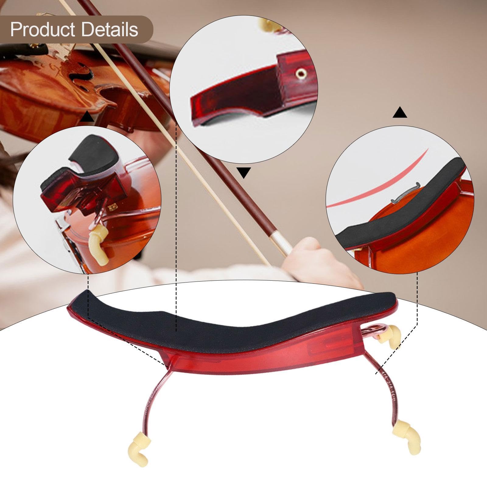 Spalliera per Violino 4/4 3/4 per Principianti, Ergonomica, Comoda, Antiscivolo, Mentoniera