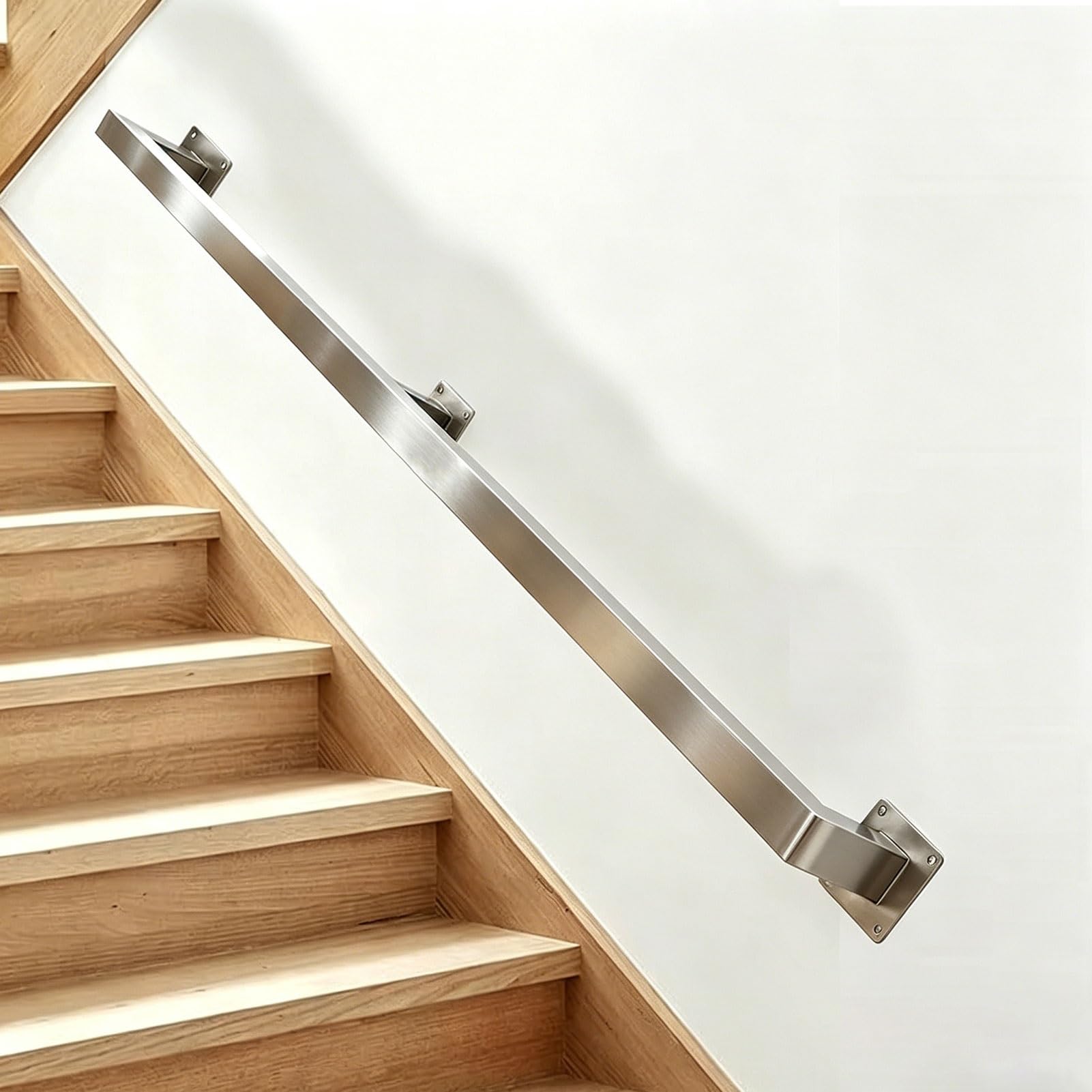 Sxbhdm One Color Stairs Banister Handrail, 1M 1.5M 2M 2.5M 3M Stainless Steel Hand Rails For Outdoor Indoor Steps, Corridor Safety Grab Bar With Fittings(20Ft/600Cm)
