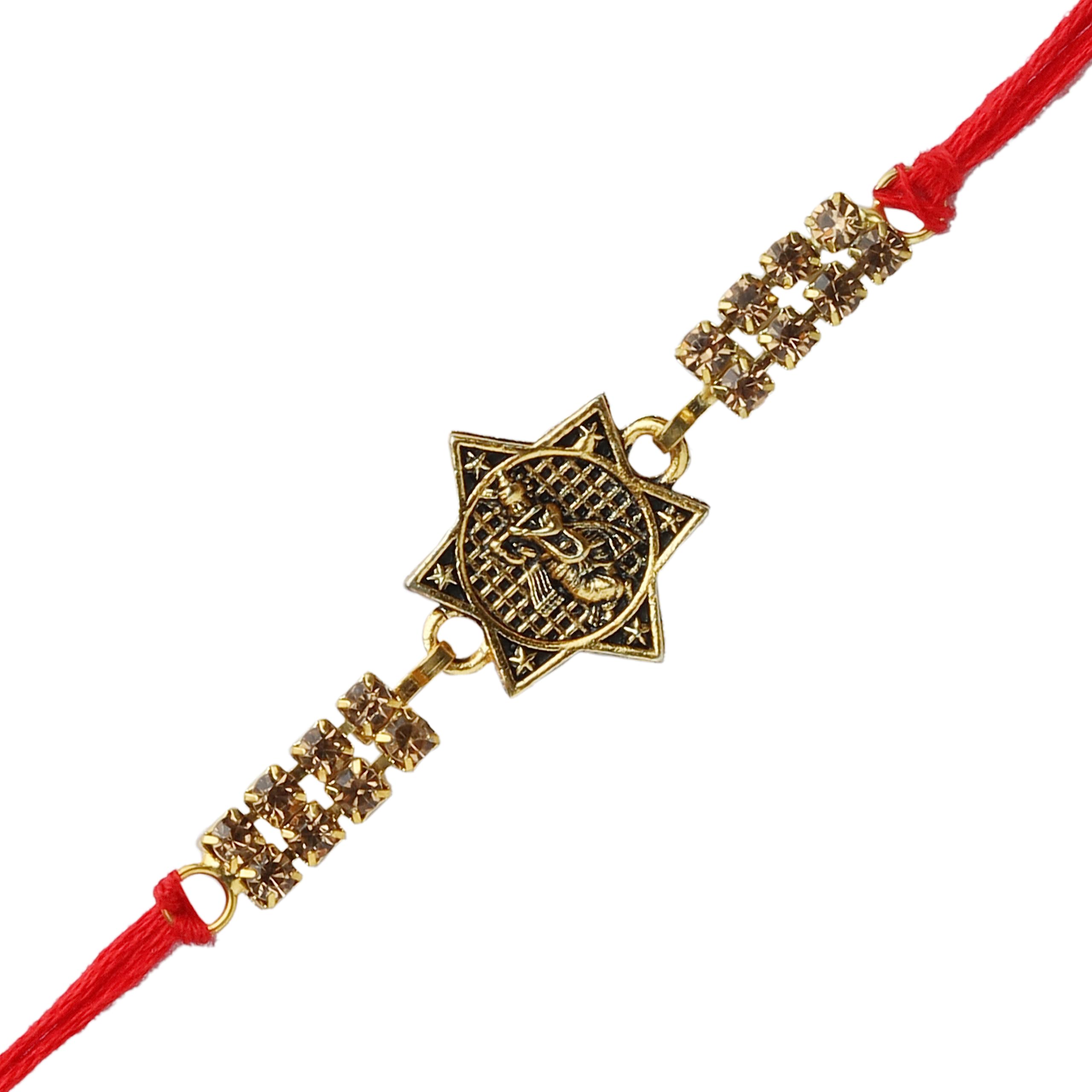 Set Di 2 Rakhi Indiane Tradizionali Con Cordone E Cartolina – Per Fratello E Sorella, Festa Raksha Bandhan