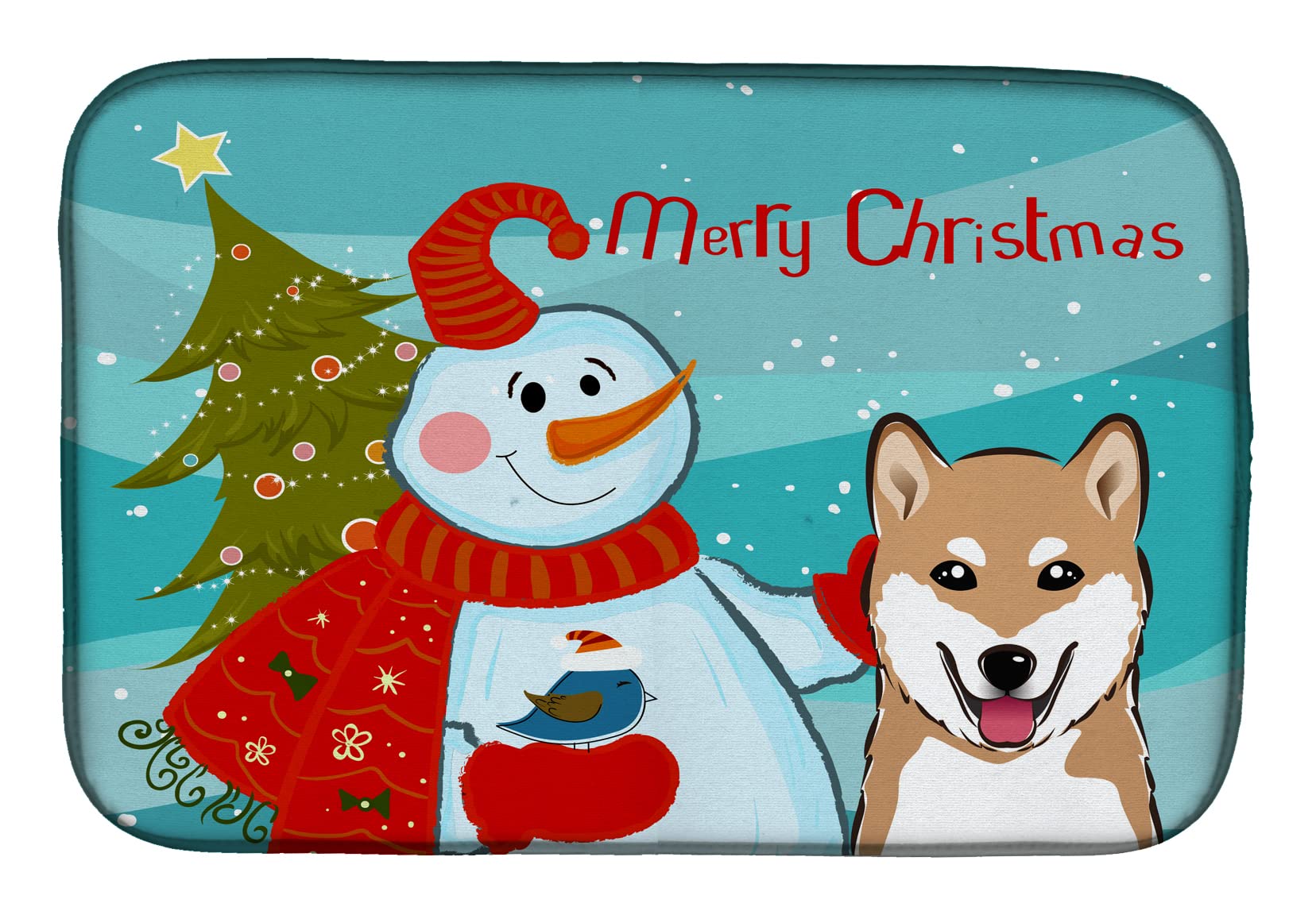 Tapis d'Égouttage Bonhomme de Neige 35x53cm Caroline's Treasures BB1845DDM