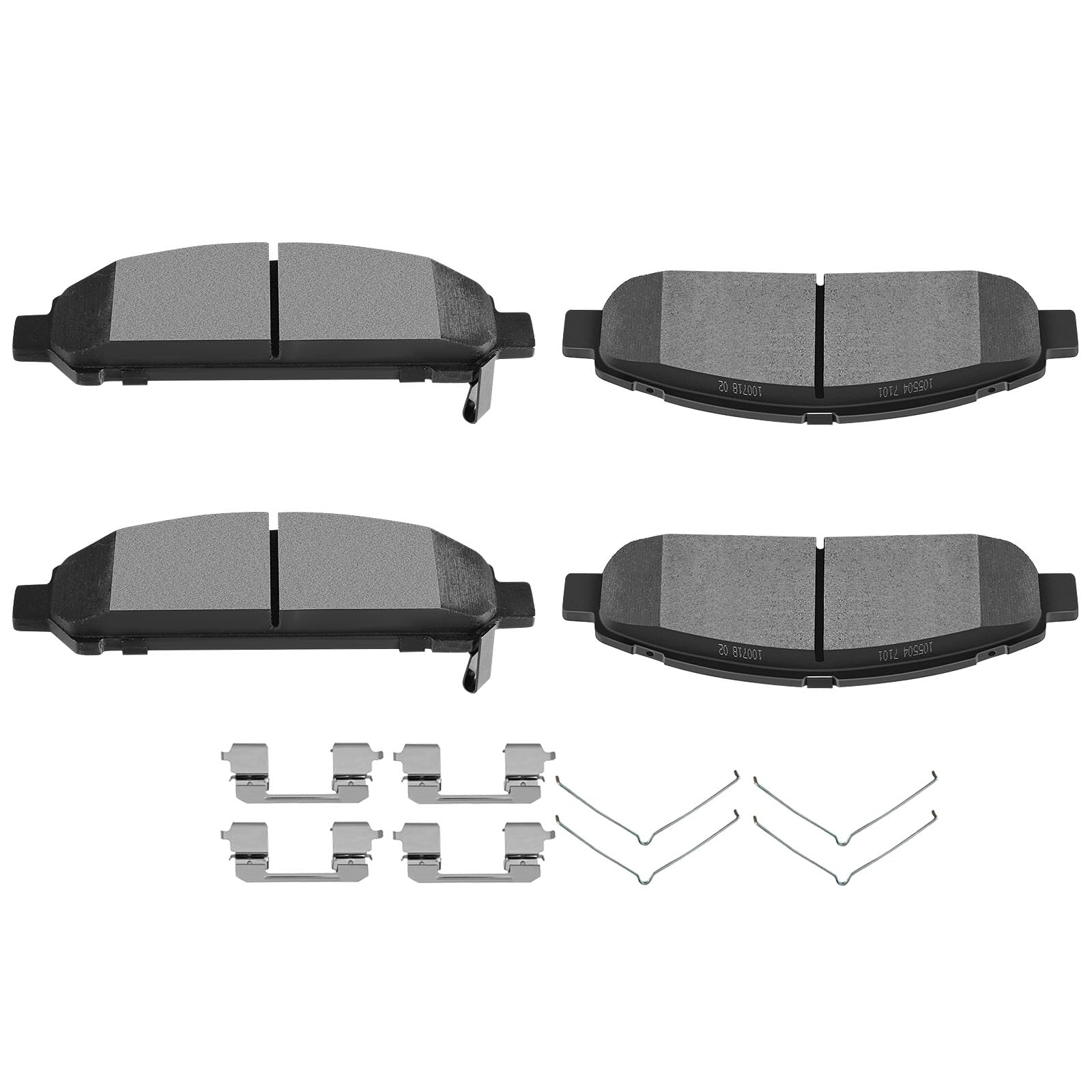 SCITOO D1401-8509 Front Ceramic Disc Brake Pad Set 4pcs w/Hardware | 2009-2016 For Toyota For Venza 2.7L,2009-2016 For Venza 3.5L