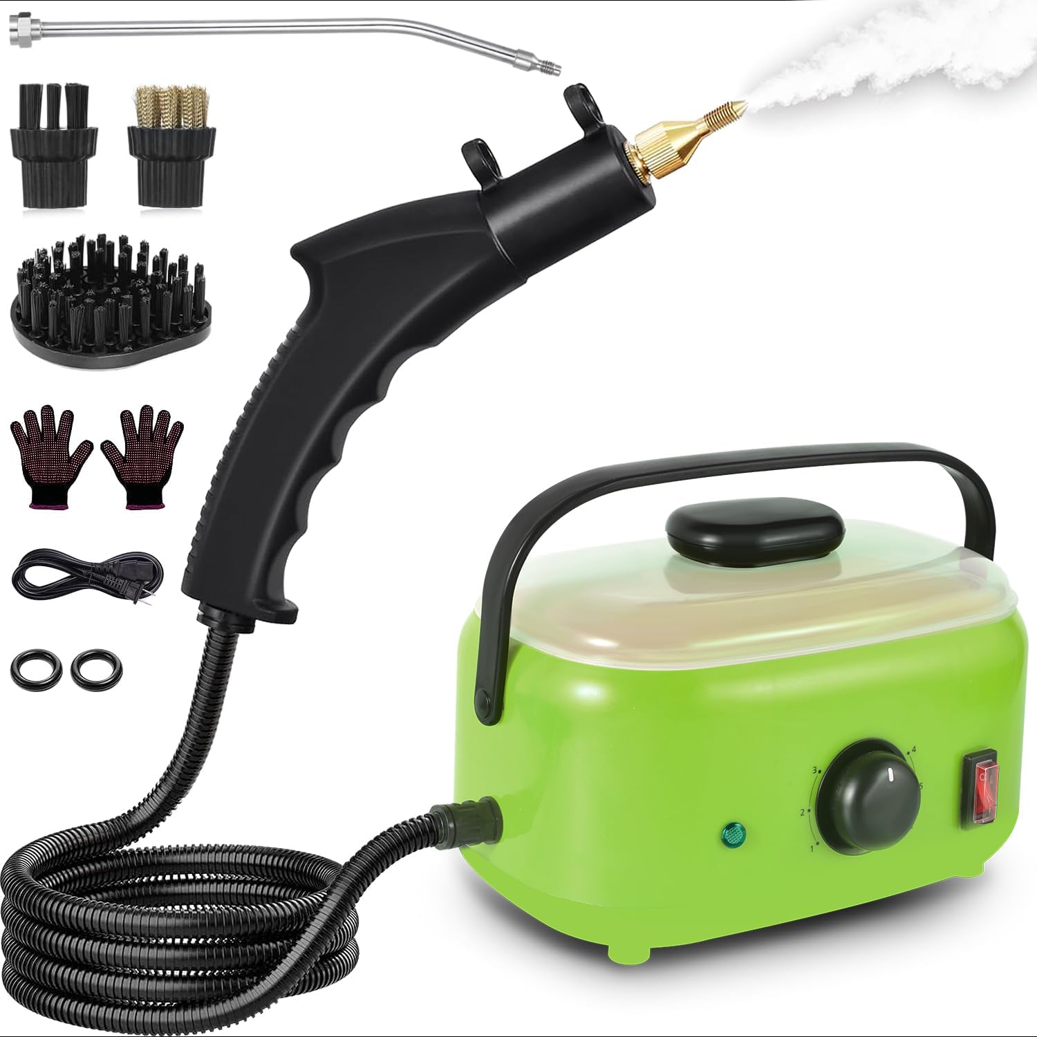 Photo 1 of Flgocexs Steam Cleaner for Home,2500W Pressurized Steam Cleaner with 3 Brush Heads Portable Steamer for Cleaning Multi Surface Steam Cleaners with 2L Tank for Floor Car Carpet Upholstery