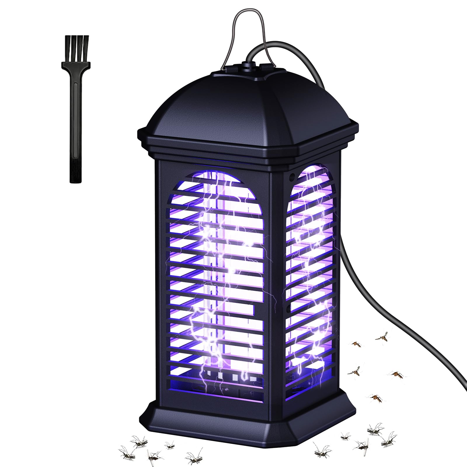Elimina moscas y mosquitos con la lámpara de 11W de luz UV circular para interior y exteriores