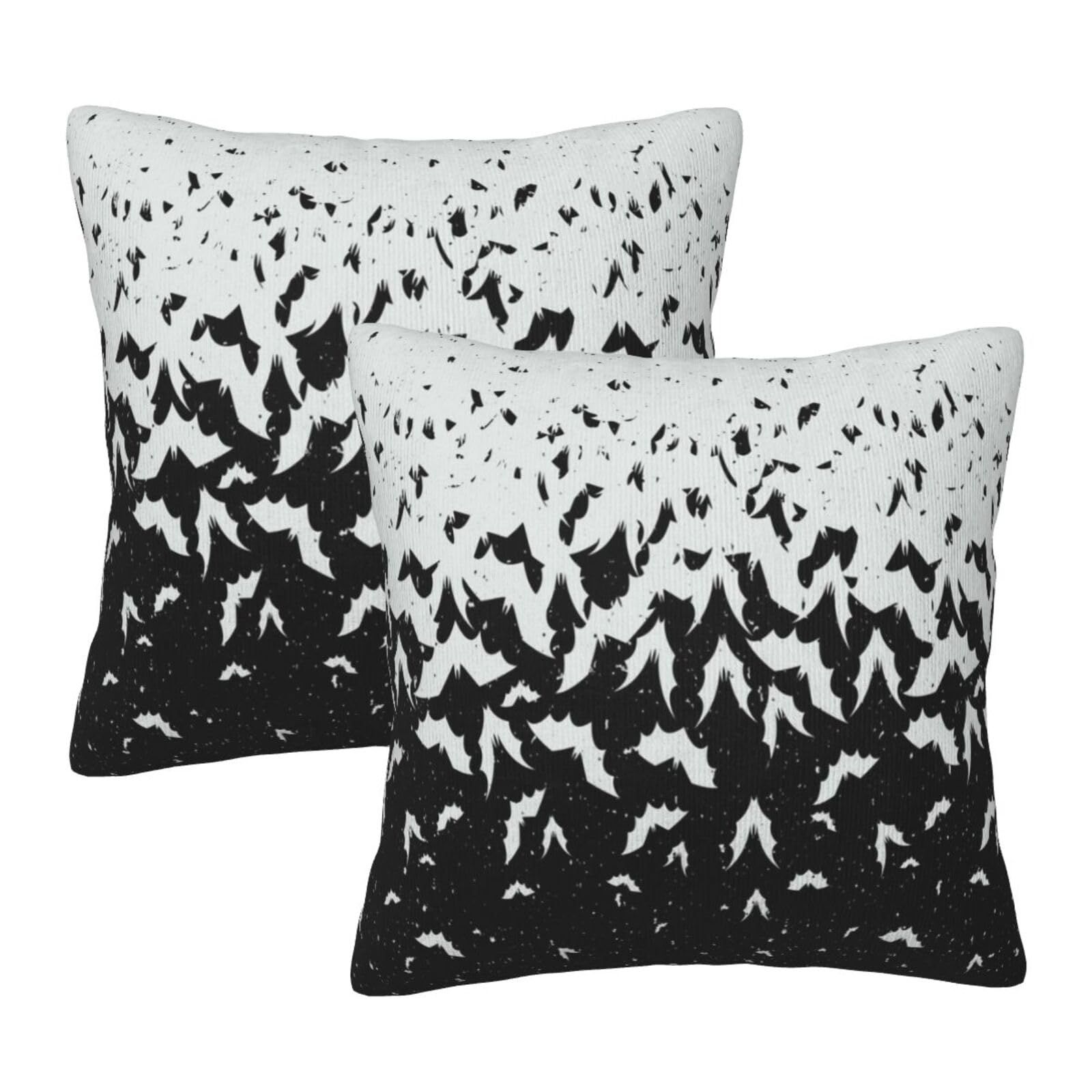 aipoase Bat Throw Pillow Covers 18 X 18 Inch Set of 2 Pillow Cases Decoration Cushion Cover for