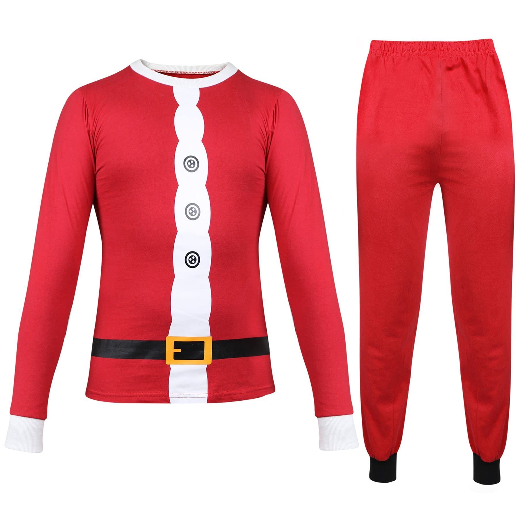 A2z 4 Kids Girls Red Kids Boys Christmas Elf Pyjamas - Pjs Santa 11-12