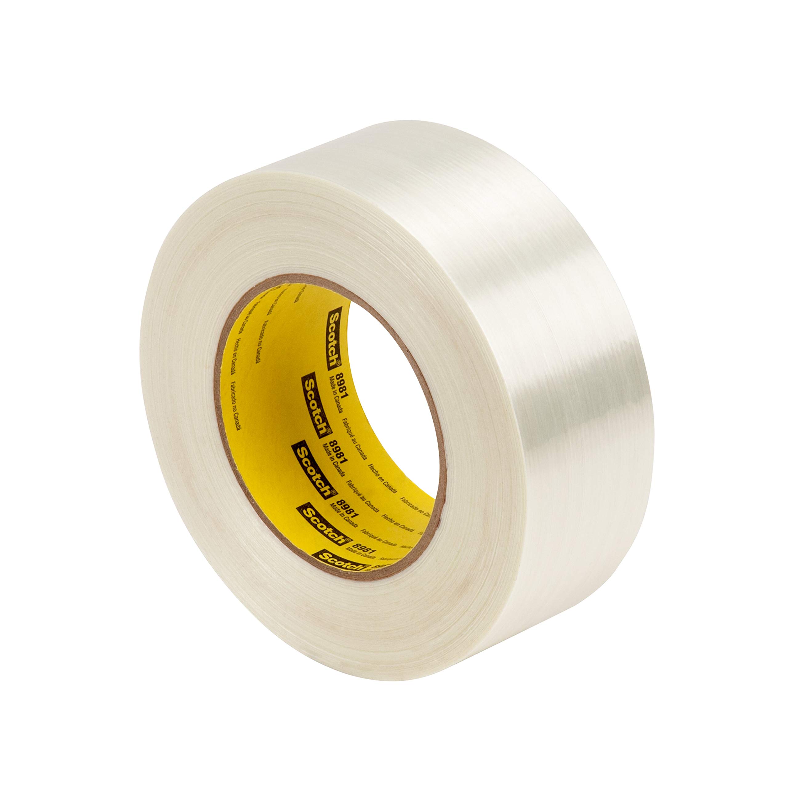 3M 8981 Filament Tape, 25 mm x 50 m, Translucent, Pack of 36