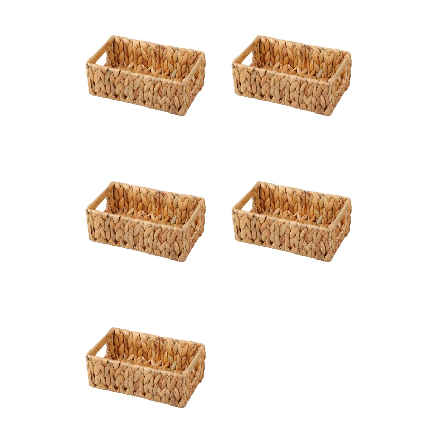 Hndhbfgrt 5X Wicker Storage Basket Water Hyacinth Basket Toilet Baskets,Farmhouse Kitchen Utensil Holder, Basket
