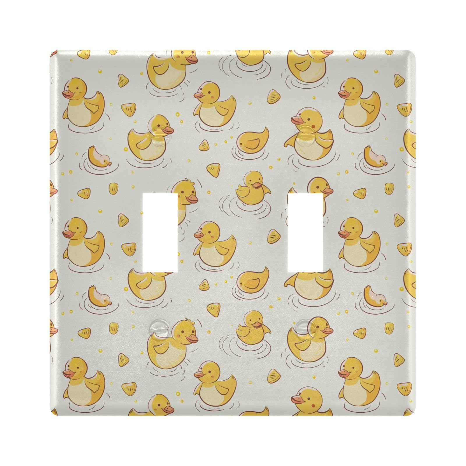 UMIRIKO Cute Yellow Rubber Duck Light Switch Cover Plate Covers Decorative Double Toggle Home Decor 202b5395
