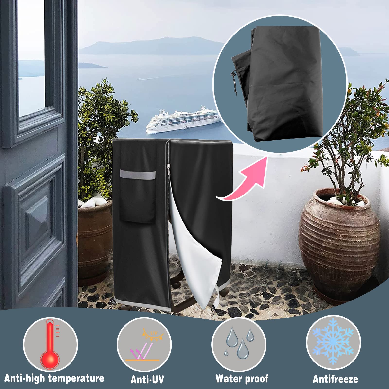Sporgo Copri Brandina Pieghevole Impermeabile: 99x38x114cm Borsa Portaoggetti, Multifunzione Copri Brandina Letto Pieghevole per Letti Ospitali
