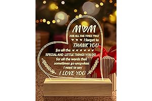 Personalized Engraved Wooden Base Lamp: A Unique Gift for Mom's Birthday