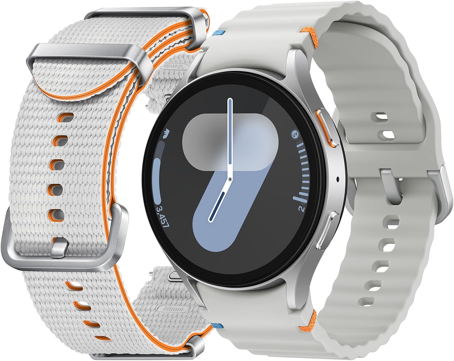 SAMSUNG Galaxy Watch 7 44mm Bluetooth AI Smartwatch + Free Band, Energy Score, Wellness Tips, Heart Rate Tracking, Sleep Monitor, Fitness Tracker, 2024, Silver [US Version, 1Yr Manufacturer Warranty]