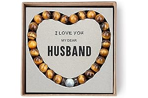 Personalized Fathers' Day Beaded Bracelet from Wife
