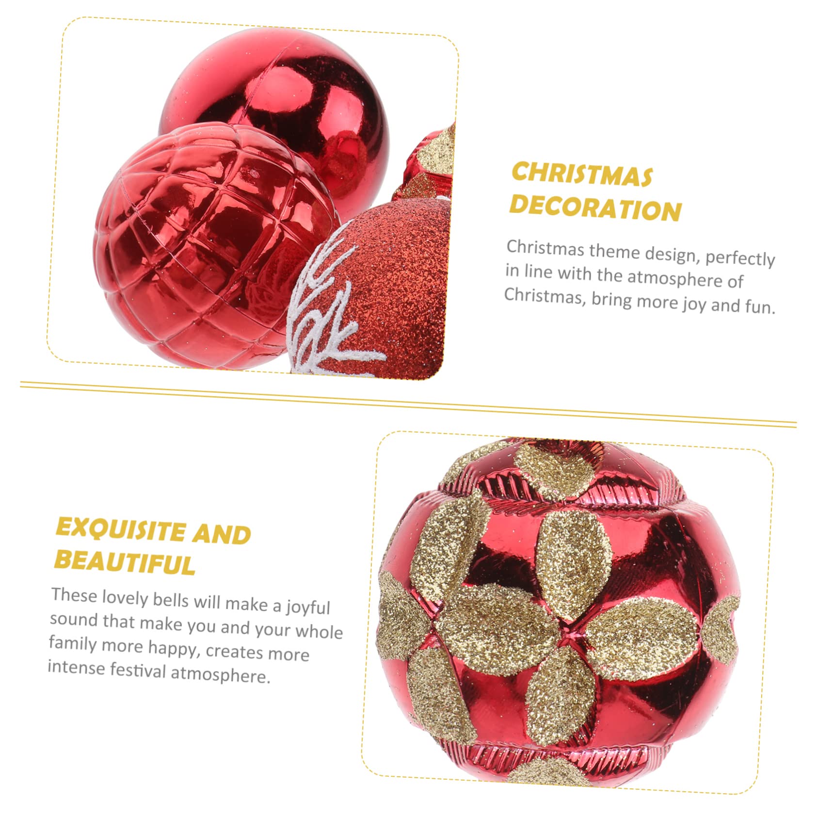 Pièces Décorations d'arbre De Noël Ornements De Boule pour Le Sapin De Noël Ornements De Boules De Mini Boules De Noel Décor Suspendu De 6cm Balle Suspendue
