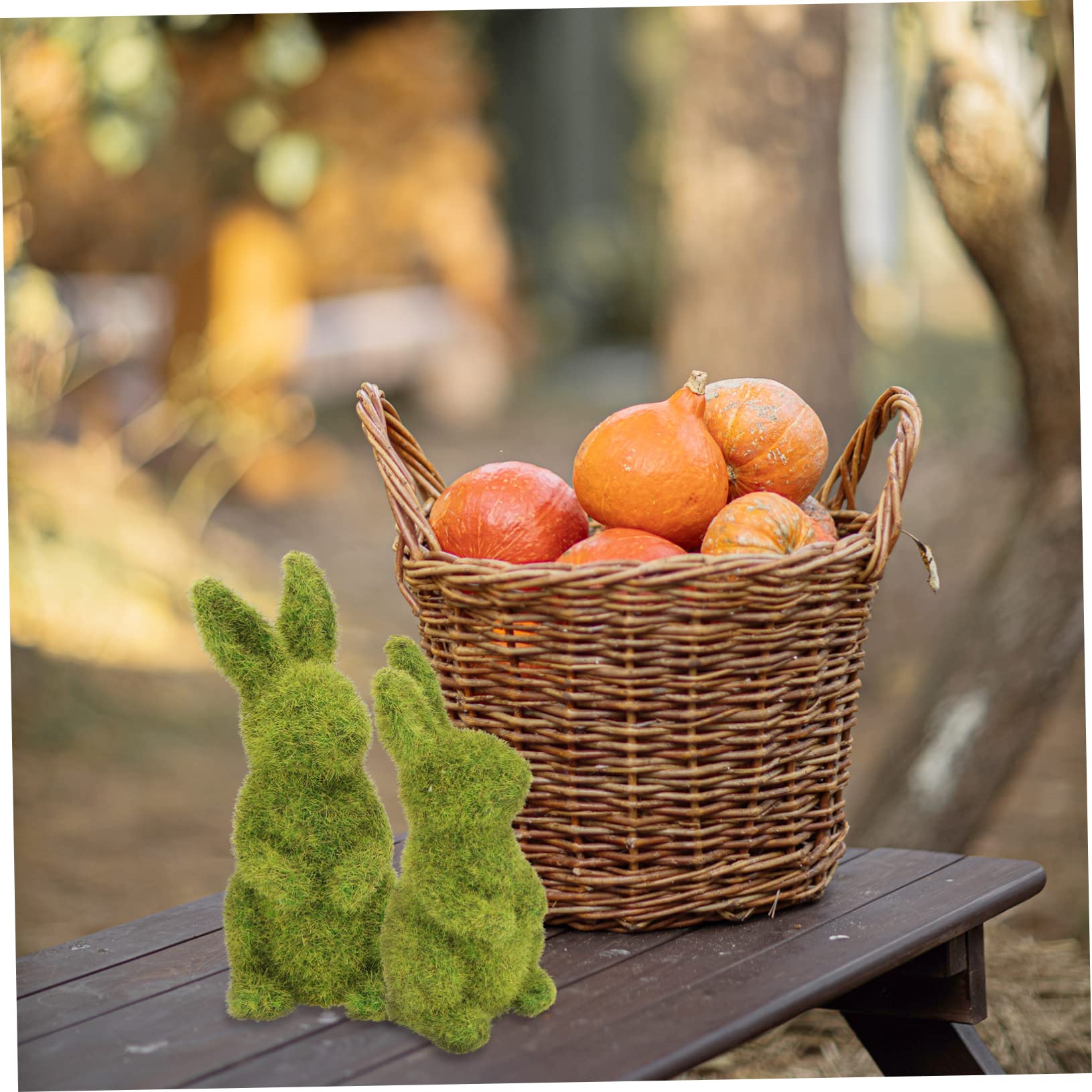 POPETPOP 2stücke Teiliges Flockenkaninchen Deko Ostern Lebhaftes Kaninchenornament Als Garten Fotoprop Niedliche Häschenfigur Für Zuhause Und Geschenkidee