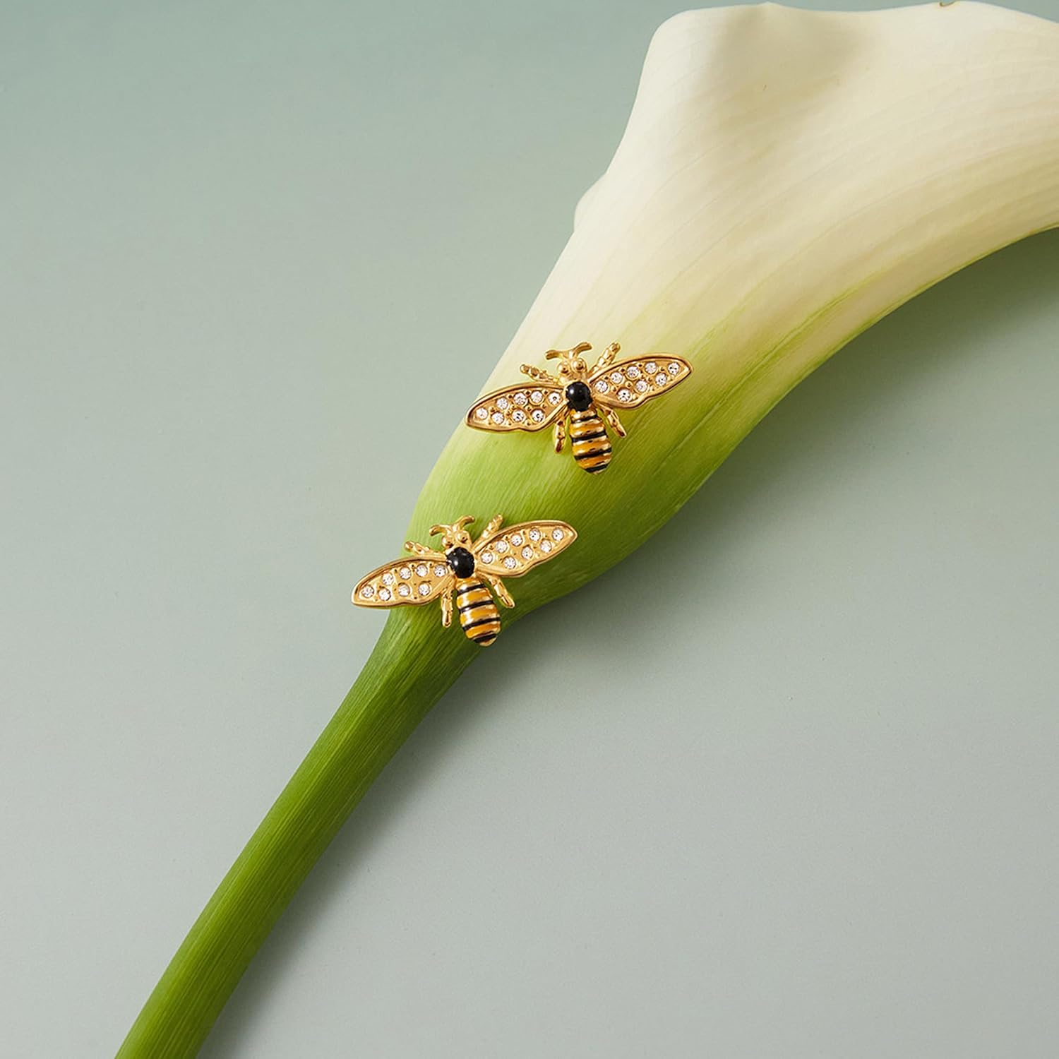 Dainty Bee Stud Earrings for Women Hypoallergenic Cubic Zirconia Cute Bee Stud Earrings for Women Jewelry Gifts - Image 7