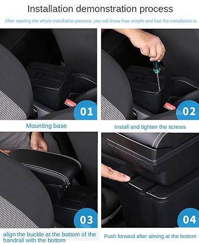 Miniatura 6 de GADEED Caja de reposabrazos de automóvil, para Nissan March Micra K13 2010-2022, caja de almacenamiento de contenido central de doble capa, con